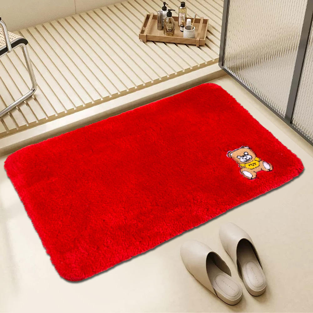 Glossy garen fluweelbadmat